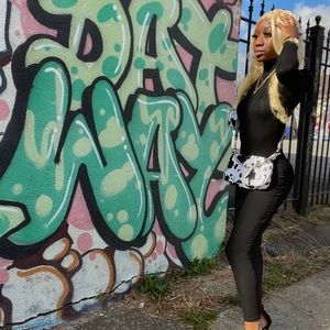 Black High Neck Solid Bodycon Dress